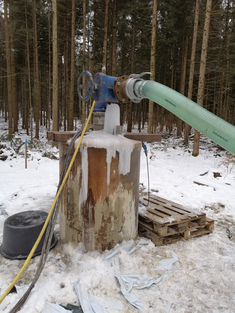 Pumpversuch im Stubental im Winter 2021